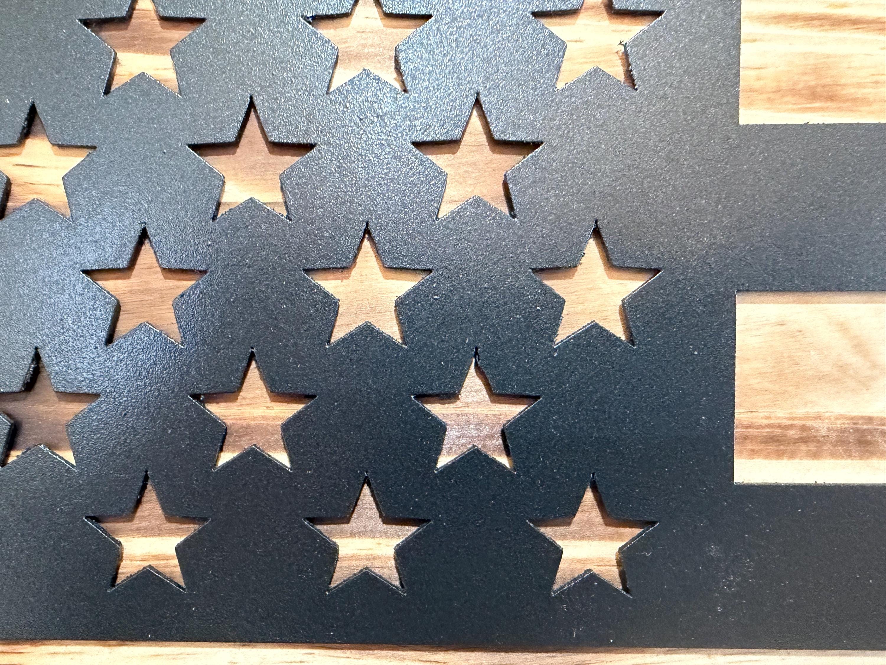 The Forged Line Steel American Flag Wall Art