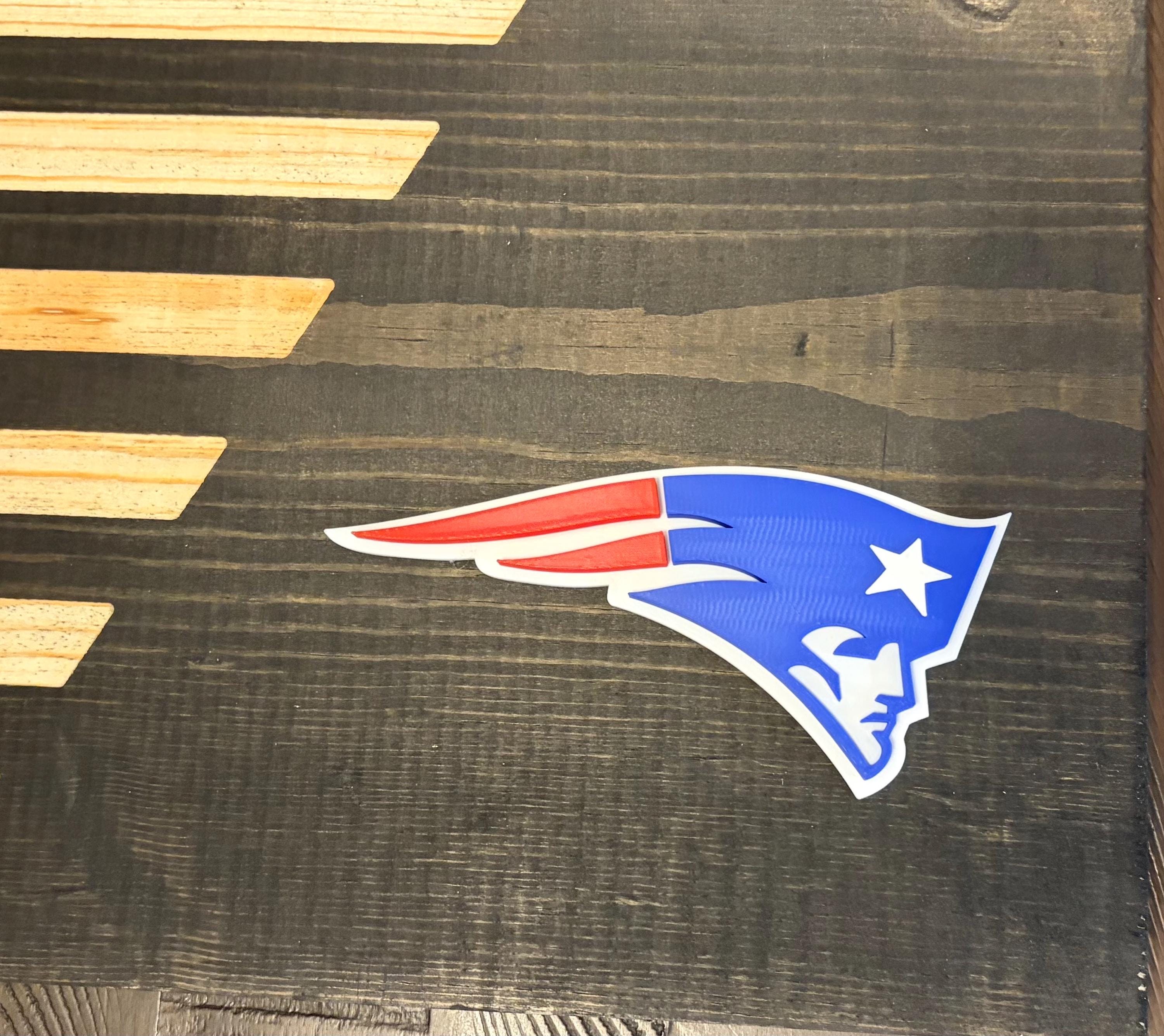 New England Patriots 3D Rustic Wooden Flag