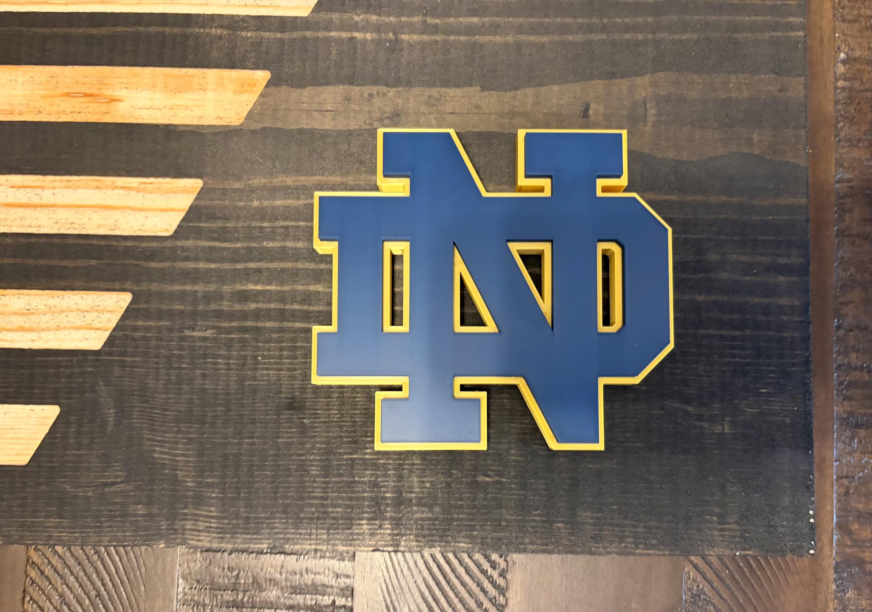 Notre Dame 3D Rustic Wooden Flag