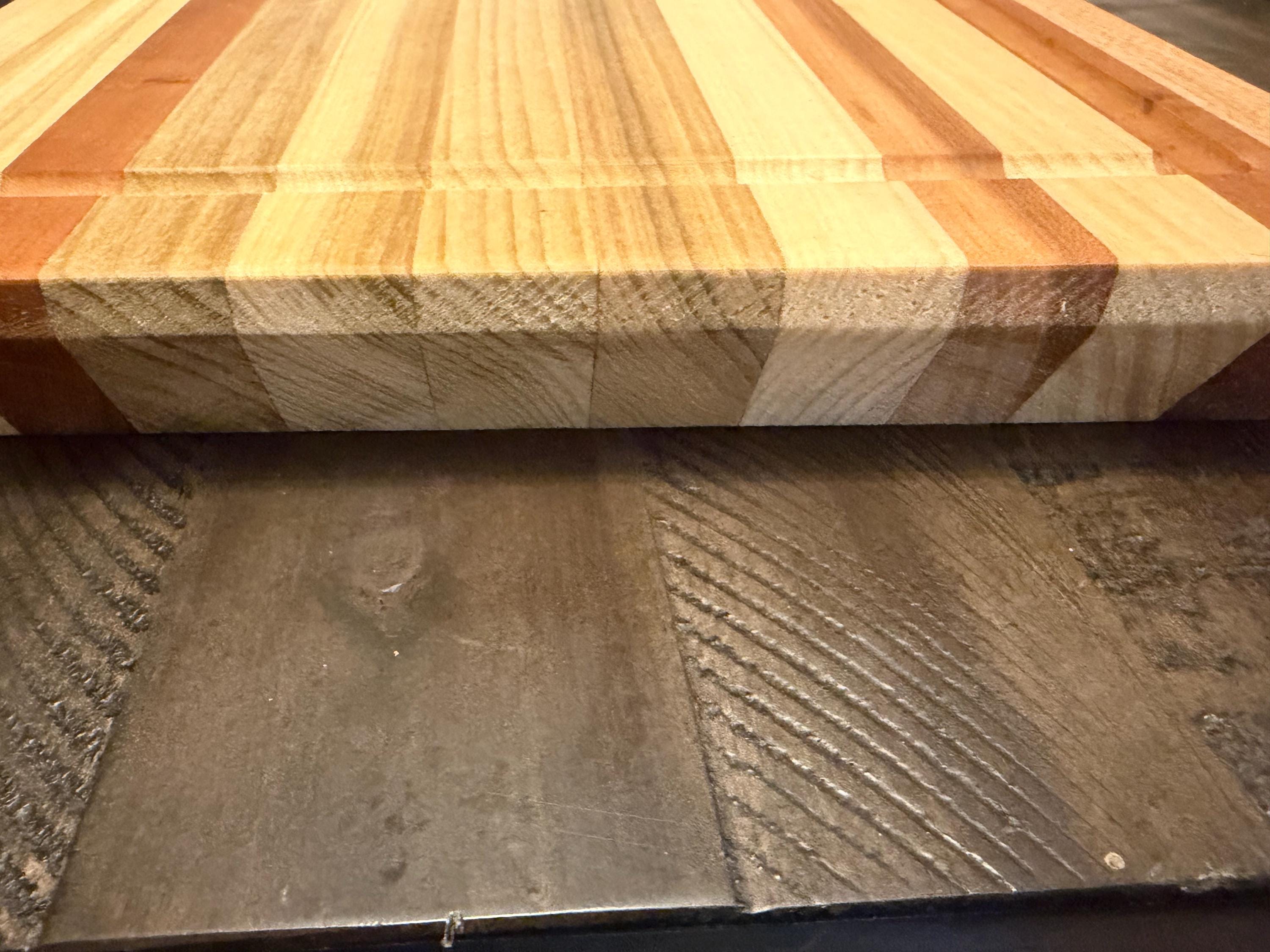 Large 15”x11”x 1.5” mixed wood cutting board