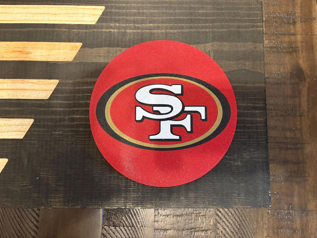 San Francisco 49ers 3D Rustic Wooden Flag
