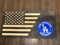 Los Angles Dodgers 3D Rustic Wooden Flag