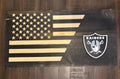 Raiders  3D Rustic Wooden Flag