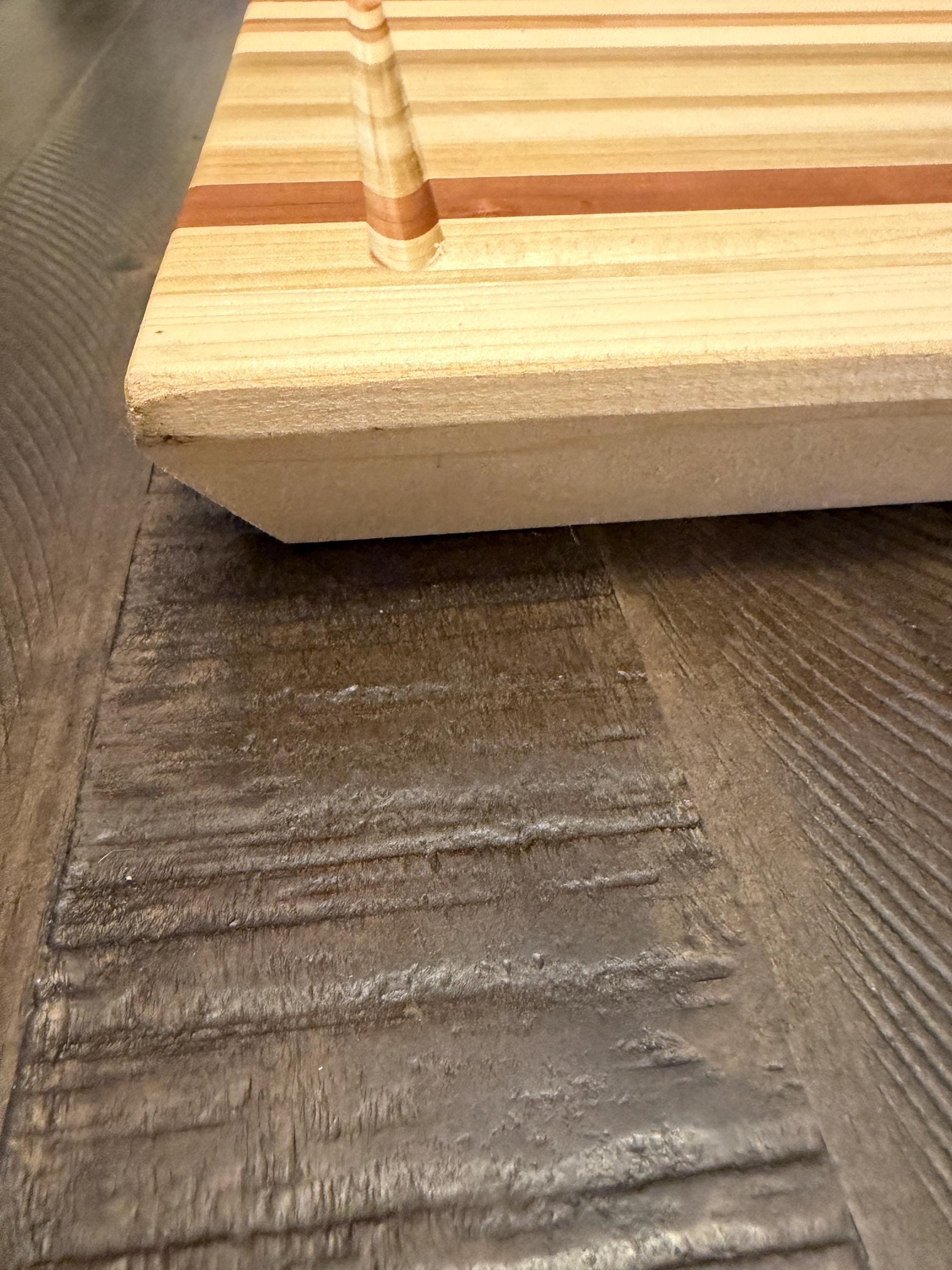 Large 15”x11”x 1.5” mixed wood cutting board