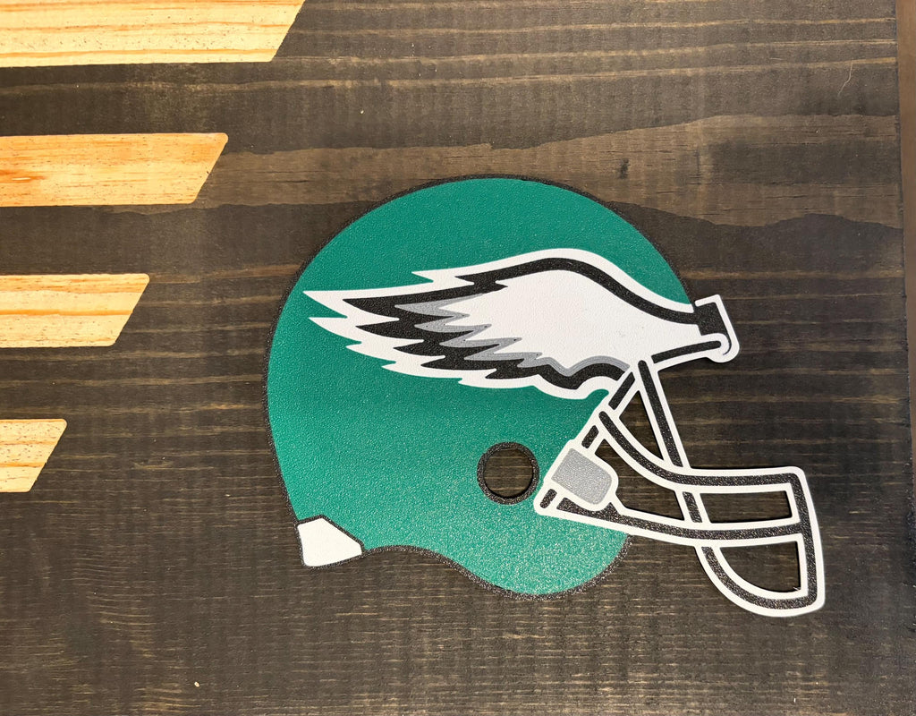 Philadelphia Eagles 3D Rustic Wooden Flag