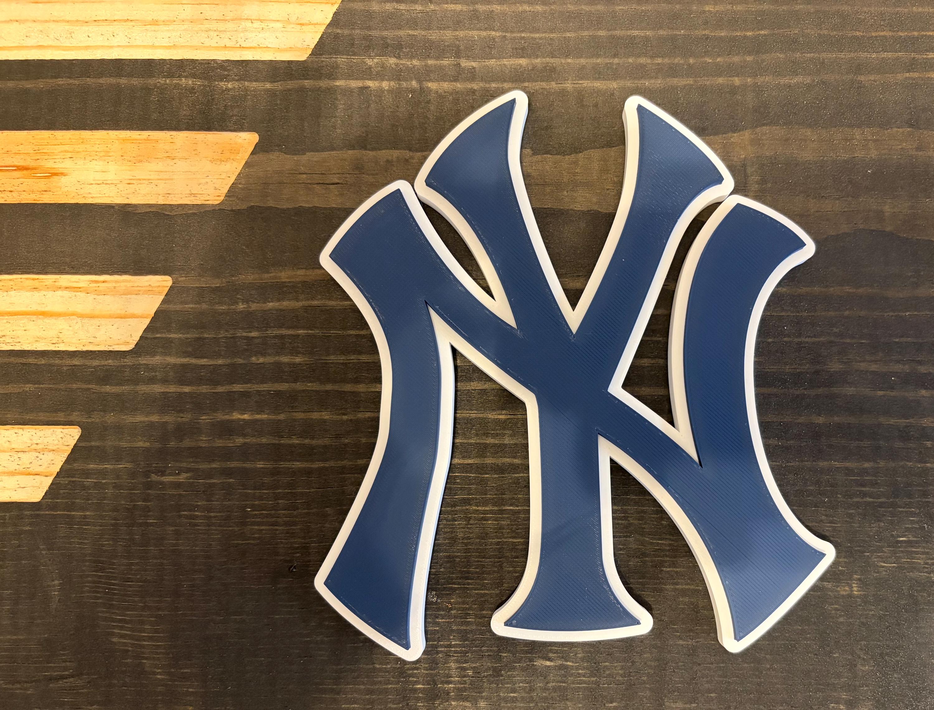 New York Yankees 3D Rustic Wooden Flag