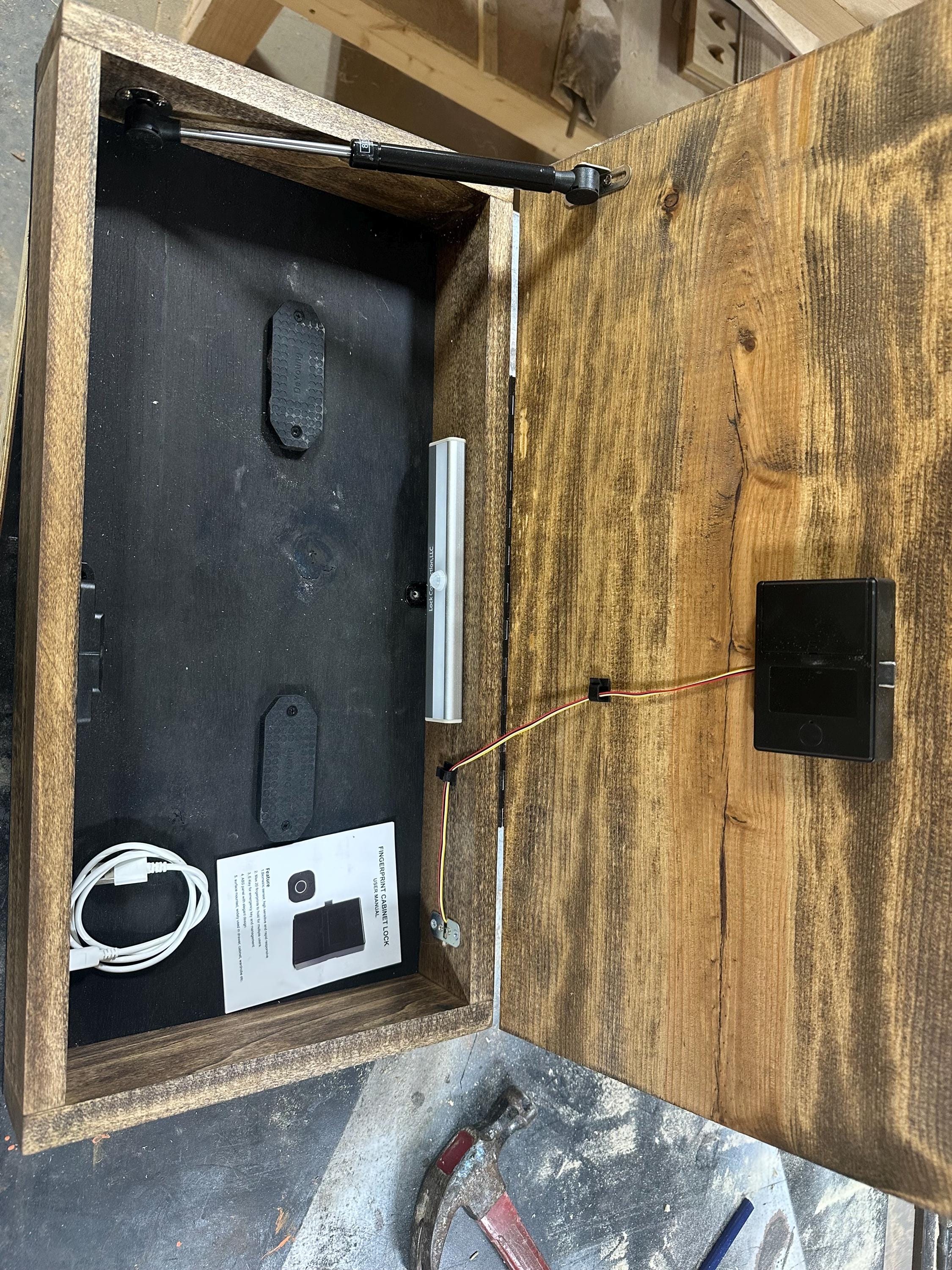 Custom Flag Concealment Box with Biometric Fingerprint Lock