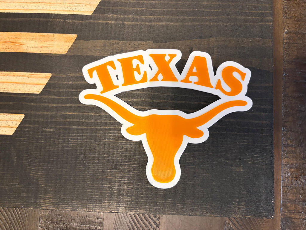 Texas Longhorns 3D Rustic Wooden Flag