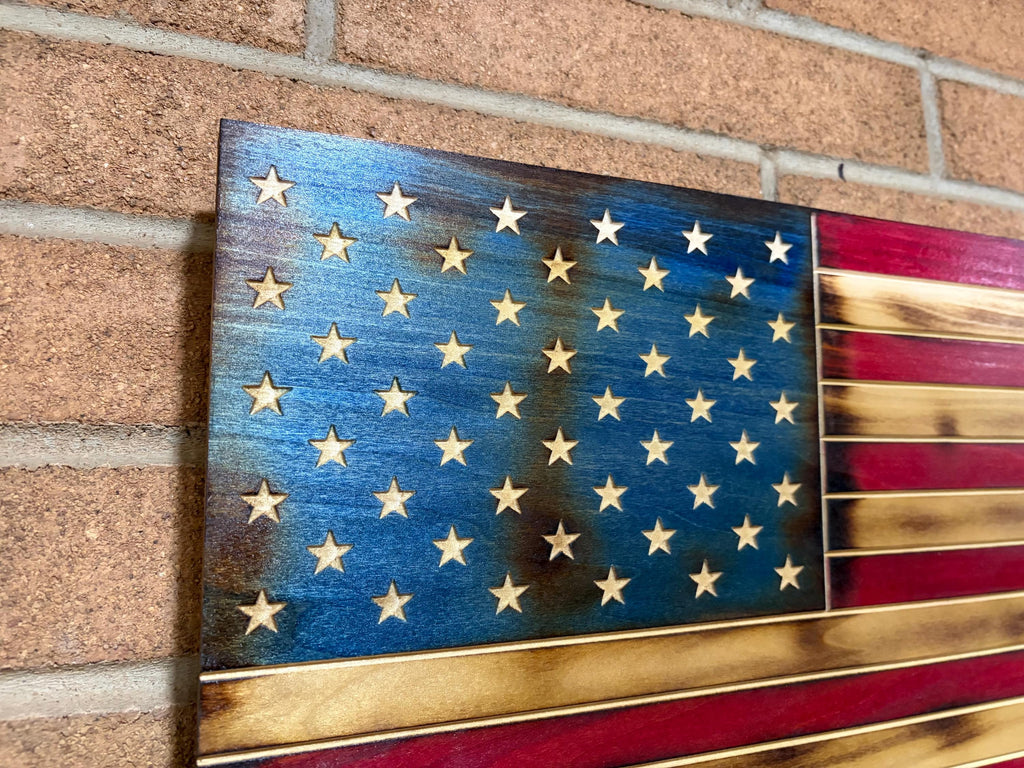 Heritage Ember Series  Wooden American Flag