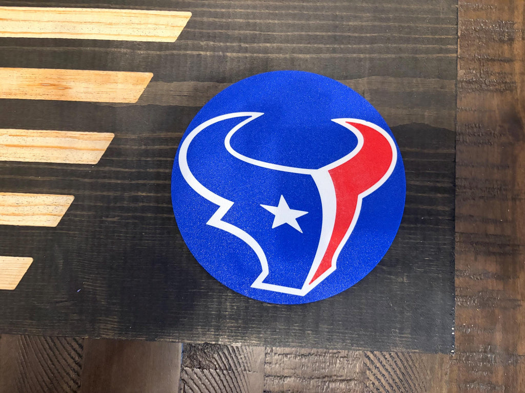 Houston Texans 3D Rustic Wooden Flag