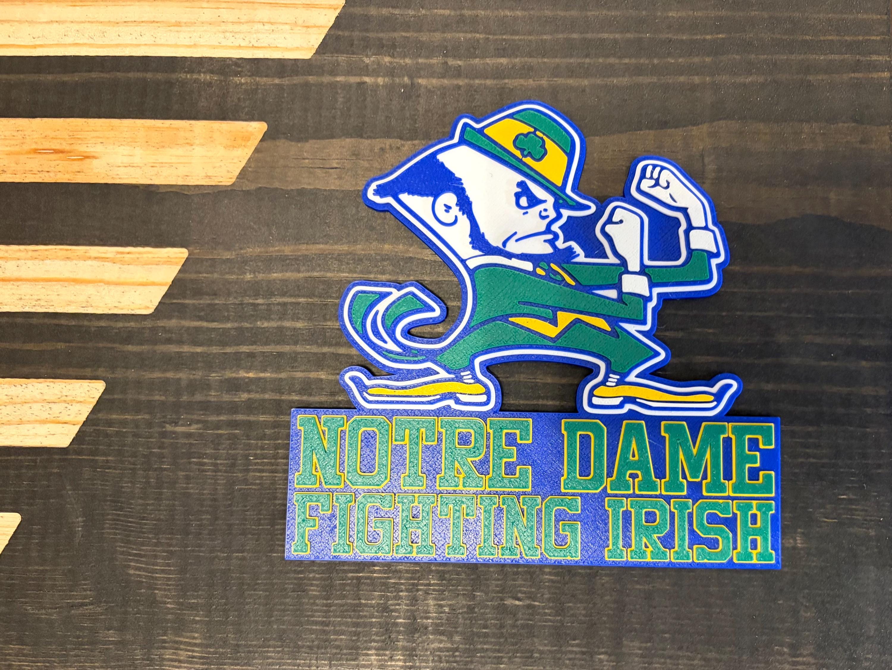 Notre Dame 3D Rustic Wooden Flag