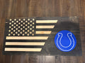 Indianapolis Colts 3D Rustic Wooden Flag