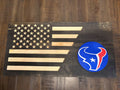 Houston Texans 3D Rustic Wooden Flag