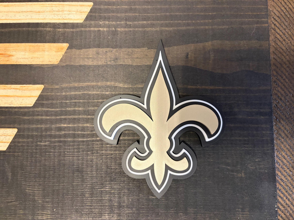 New Orleans Saints 3D Rustic Wooden Flag