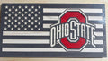 3D Wooden Ohio State Buckeyes Flag