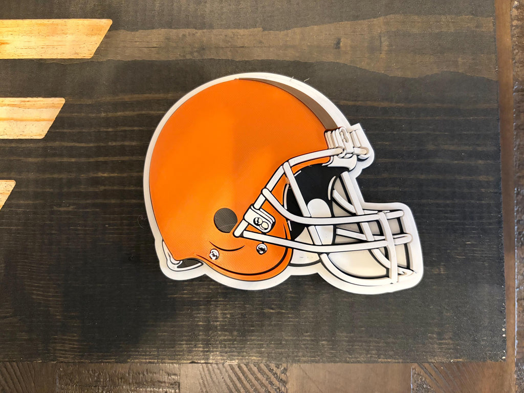 Cleveland Browns 3D Rustic Wooden Flag