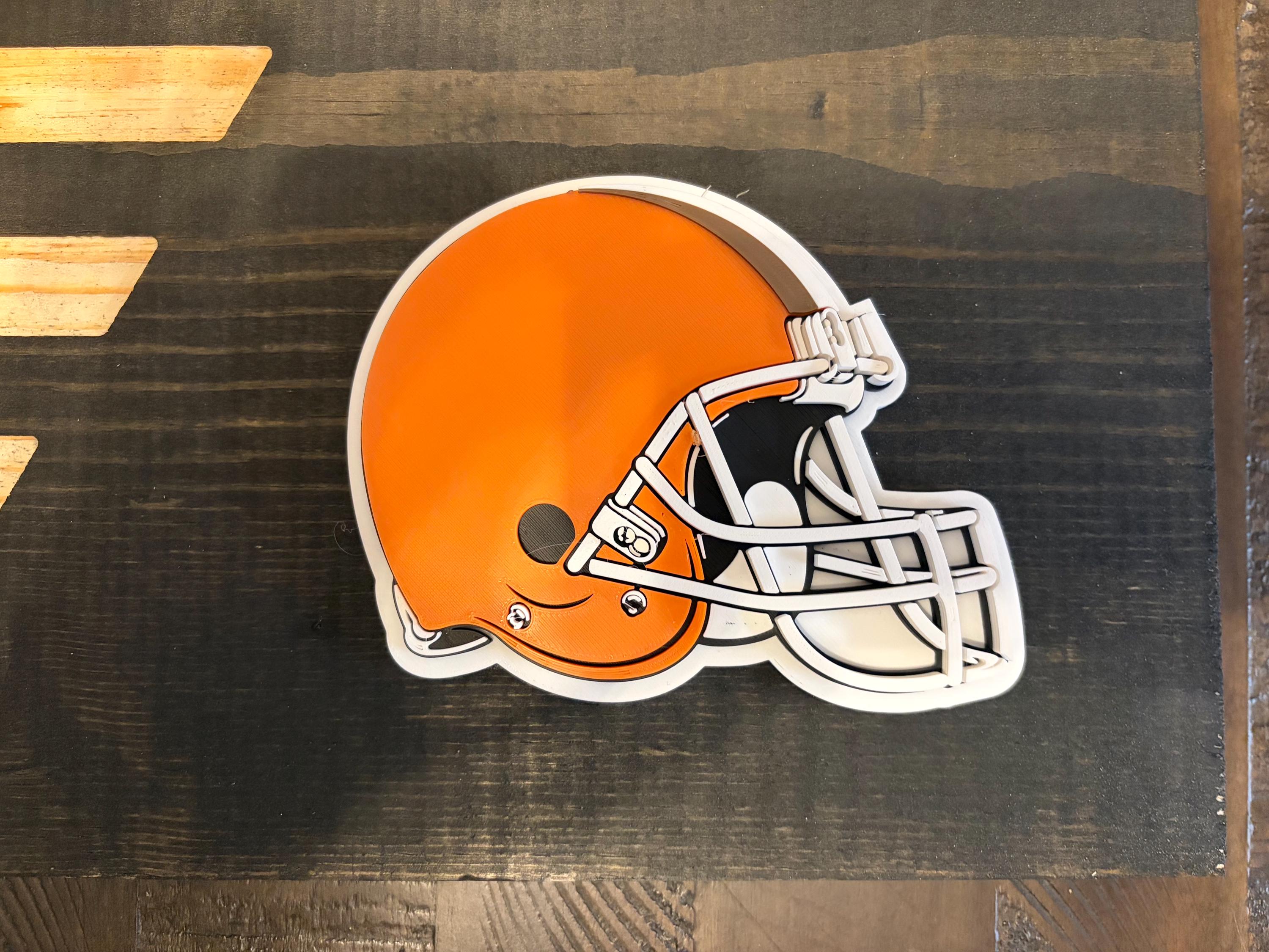 Cleveland Browns 3D Rustic Wooden Flag